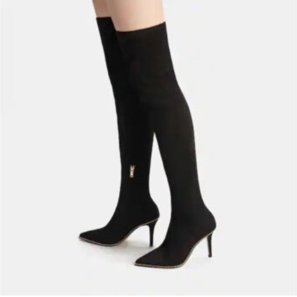 Elegant Black Knee-High Women's Boots